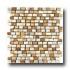 Crossville Phoenix Mixed Stone Mosaic White/onyx/gold Travertine