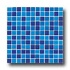 Crossville Glass Blox Blend Mosaic 1 X 1 Angel Fish/blue Grotto/