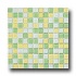Crossville Glass Blox Blend Mosaic 1 X 1 Moonbeam/lemon Zest/lim
