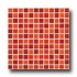 Crossville Glass Blox Blend Mosaic 1 X 1 Orange Si